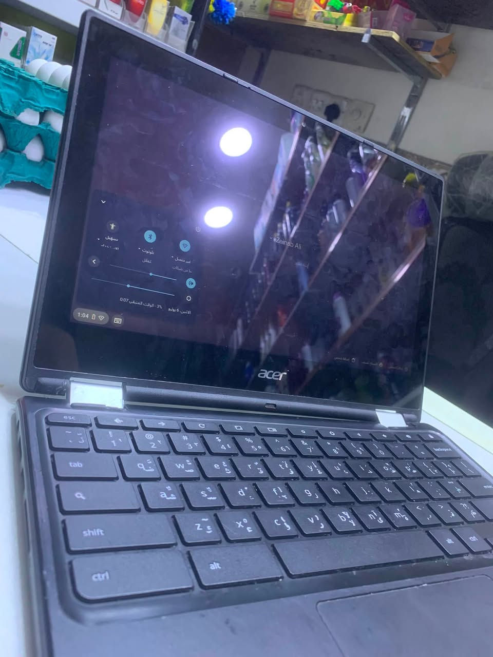 لابتوب ايسر لمس امريكي
قلاب 360 درجة يعني يصير ايباد ولابتوب بنفس الوقت
نظام اندرويد 
سوق بلي 
ذاكرة 32 
رام 4GB
معالج AMD 3000
شاحة حجم 12 
بطارية 6000
بطارية تدوم لساعات 
كامرة 
Hdmi منفذ 
واي فاي 
بلوتوث 
منفذ USB عدد2
مكان للرام الخارجي 
السعر تنافسي بسعر الجمله 75 بي مجال 
التوصيل 5 الالاف لكل محافظات العراق


**إذا كنت صاحب هذا الإعلان وتريد حذفه لأي سبب، رجاءا أرسل رسالة إلى الدعم الفني**