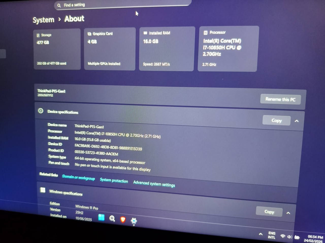 السلام عليكم ورحمة الله وبركاته
لابتوب للبيع
LENOVO THINKPAD P15 GEN1
CPU: i7-10850H (High performance)
GPU: NVIDIA Qadro T1000 4GB VRAM
RAM: 16gb DDR4
STORAGE: 512gb M.2 NVME SAMSUNG
650 الف و بيه مجال


**إذا كنت صاحب هذا الإعلان وتريد حذفه لأي سبب، رجاءا أرسل رسالة إلى الدعم الفني**
