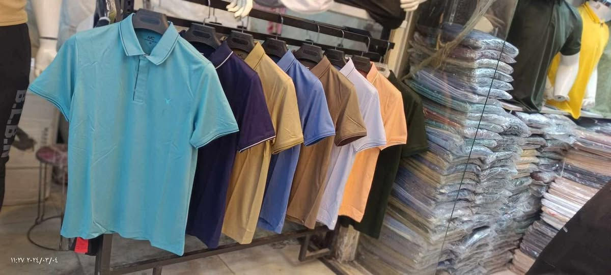 محلات احمد الحنين 
تيشريت ماركة maccaliالخامة درجه اولى ماستر 
قياس M L L XL XXL  سبرية ٥ قطع 
شورجة عمارة الرصافي ٢ سرداب اول محل يمنه 
***********
