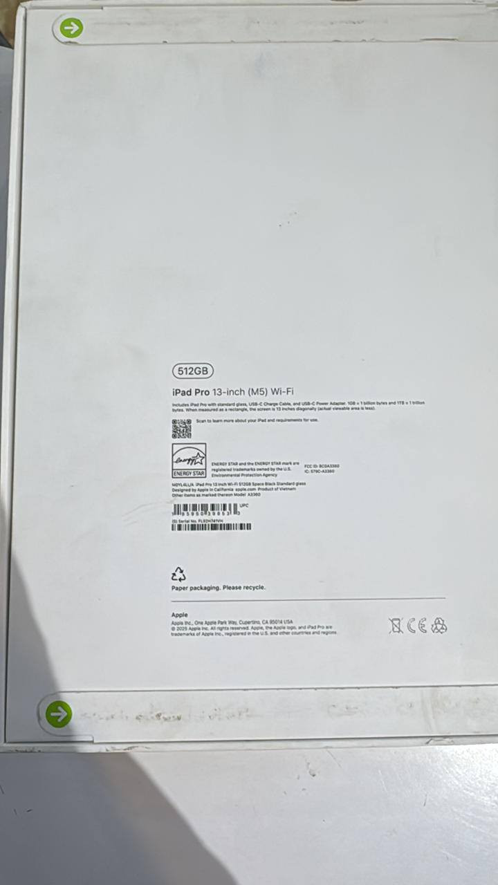 ipad M5 13
ايباد M5 بعده مامفتوح من الكارتون ذاكره 512 مو 256 ابيعه فرق 150 عن اليبيعوه بالمحلات الشراي فقط يتصل ***********
