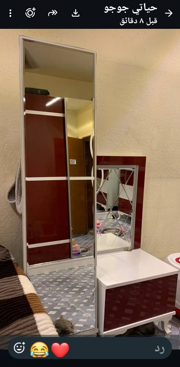 غرفة نوم سريرين نظيفه بس مجرات يراد سجج وكنتور  سجه يرادلها ترتيب ٧ قطع بسعر ٣٠٠ طالبيه ***********
