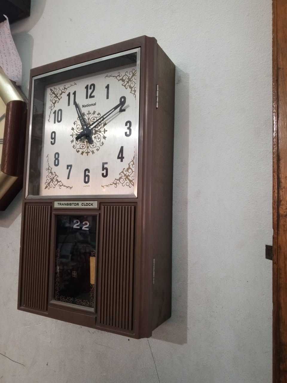 ساعه ناشينال ياباني الأصلي القديم 
شغاله بالكامل نافذة شهري وايام الاسبوع نظافة عالية 
تعمل بواسطة بطاريات 2 حجم كبير


**إذا كنت صاحب هذا الإعلان وتريد حذفه لأي سبب، رجاءا أرسل رسالة إلى الدعم الفني**