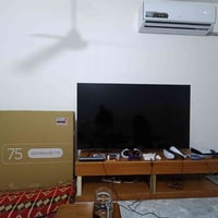 شاشة حجم 75 موديل tcl  T8B النضافة 100 كامل الملحقات  الشراي يتصل او و...