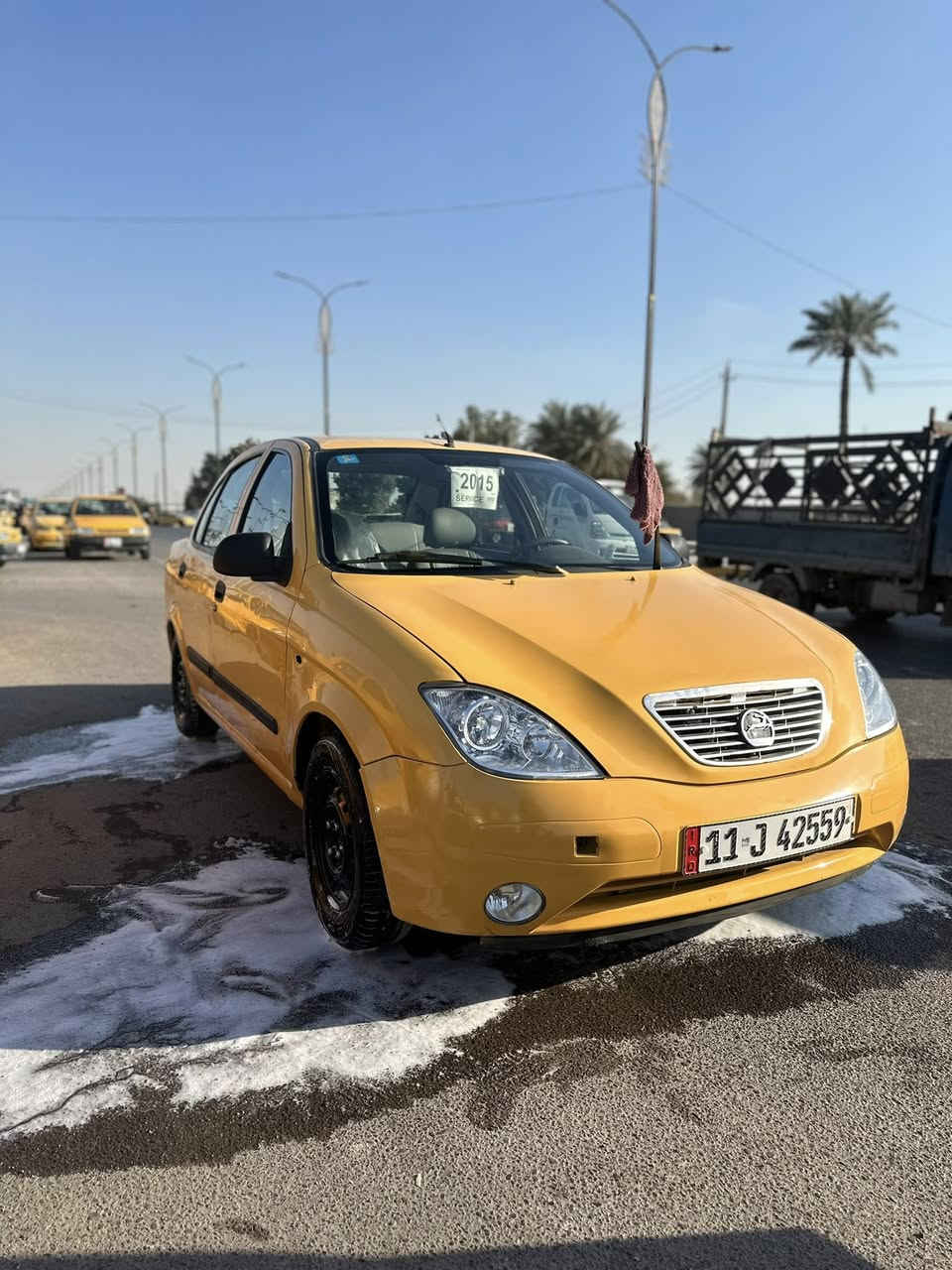 ياالله السلام وعليكم طيبة البييع موديل 2015   رقم بغداد السيارة جديدة مابيها ضربه بيها بس تلكيط  شواصي كفالة   تجي تكلب وتقتنع وبخدمتك
مكينة تخم تاير حدادية امامية وخلفية كهربائيات  كلة جديد ومكفول شرط الفحص   ماناقصها برغي غرفتها جديدة  رقم جديد مصفرة هيئة وغرامات وداخله هزه السعر37وبيها مجال بسيط العنوان بغداد البلديات ***********
