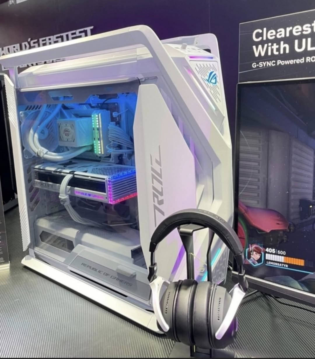 السلام عليكم قطع للبيع
asus rog Hyperion gr701 white 
asus rog ryujin iii argb white
asus rog x870-A white
القطع جداً نضيفات ومستخدمات اقل الـ3 اشهر
للاستفسار خاص او 
***********
