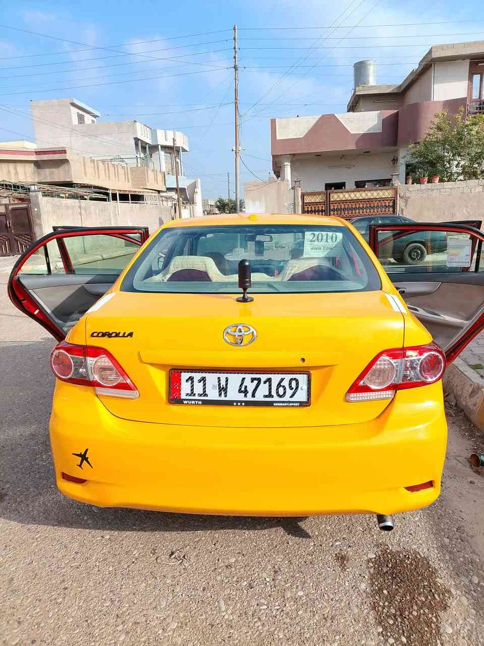 سلام عليكم كورلا 2010بسمي مشروع وطني شرط تحويل طخم تاير صار شهر صدر جديد بكلايتات جديد داخل جديد ربع ماتصرف عليه بيه 3قطع مبدل باقي ليبل واحد صندوك صفاح كبس عنوان كركوك قادسيه 2 رقم ***********
