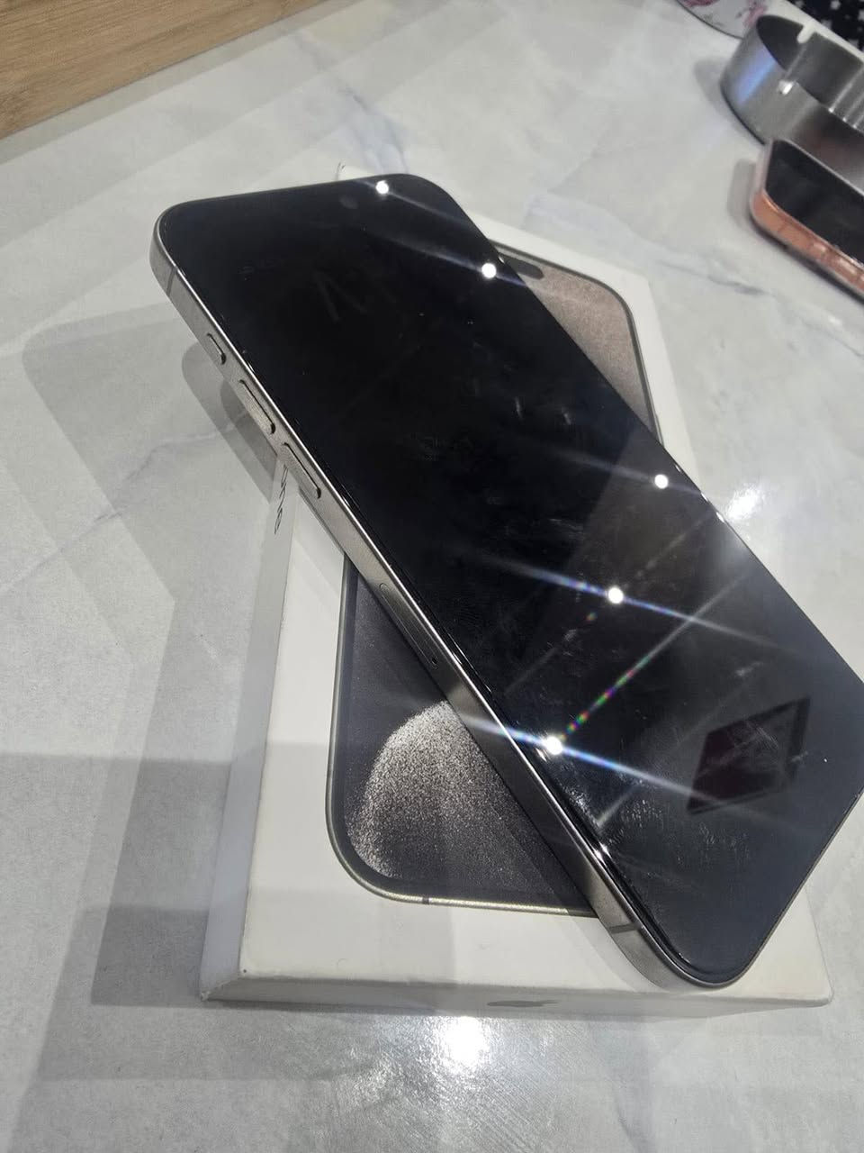 iPhone 15 pro max 256gb
للبيع اخو جديد

لون تيتانيوم 

ذاكرة ٢٥٦

كله بلادي 

للبيع ٨٥٠$
أربيل 

***********
