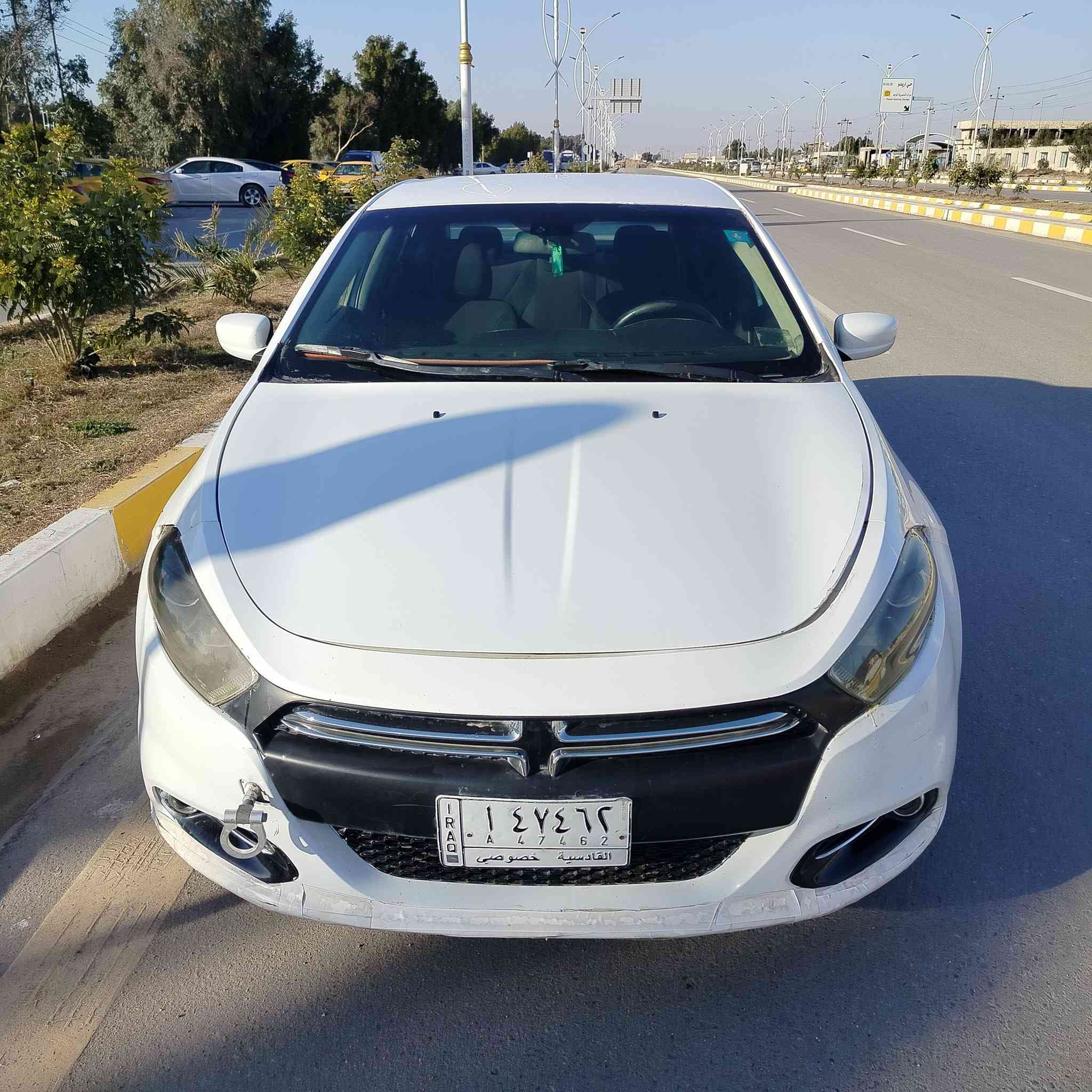 دارت موديل 16رقم قادسيه مشروع وطني ضربة خفيفه ما بيها تبديل جاملغ الامامي صبغ فقط  مكينه 2000 ويل كب وتخم تاير وحداده جديده السعر 82 مكان ناصريه مركز ***********
