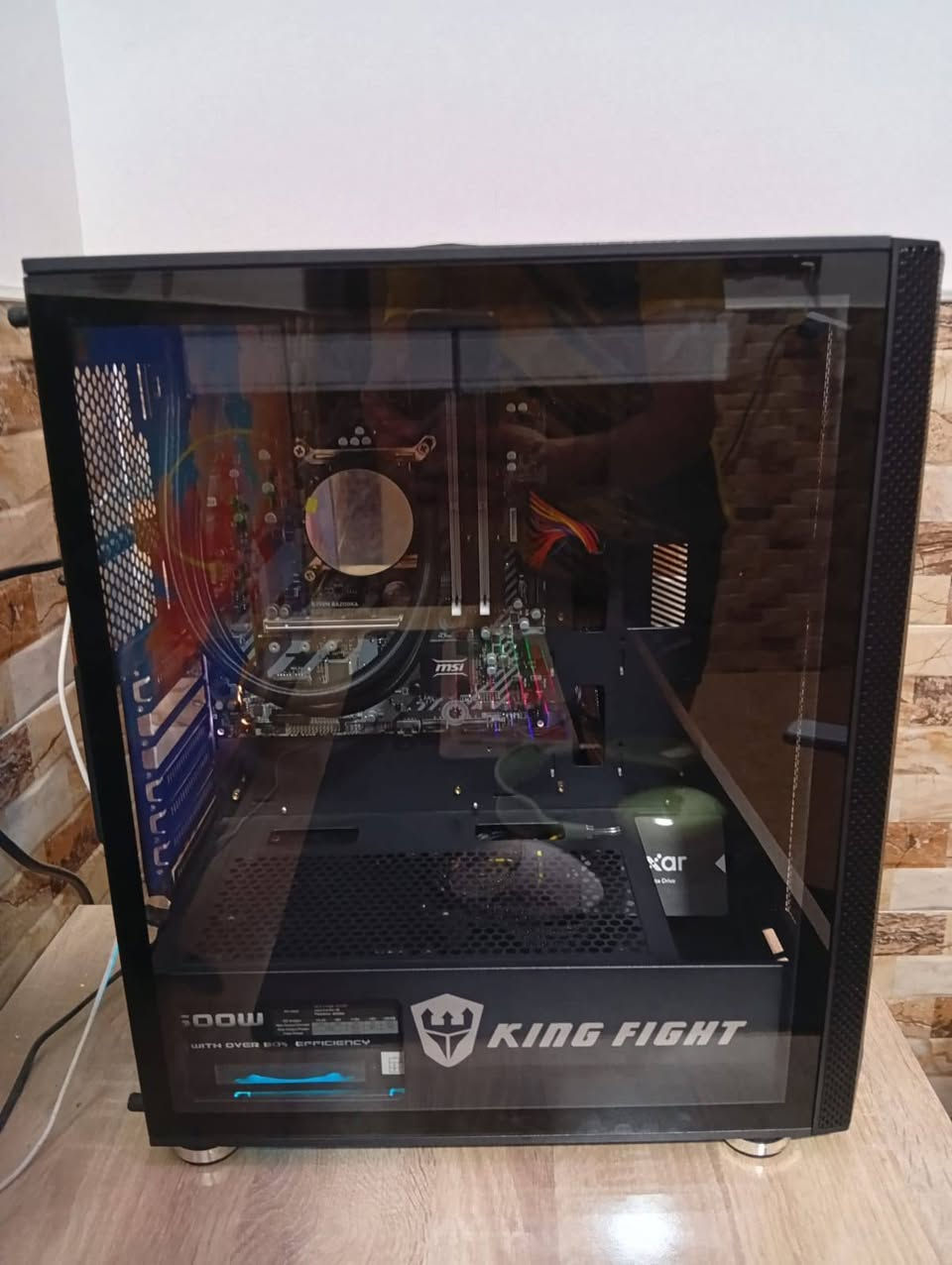 Motherboard: B250 Bazooka
CPU:  i5.6600
ssd: 128 lexar
Cooler: Water cooling
RAM:16GB 2×8 ،2666HZ
ps 500 Rocket 
السعر 275 ماعندي توصيل مكاني بصرة 
رقمي ***********
