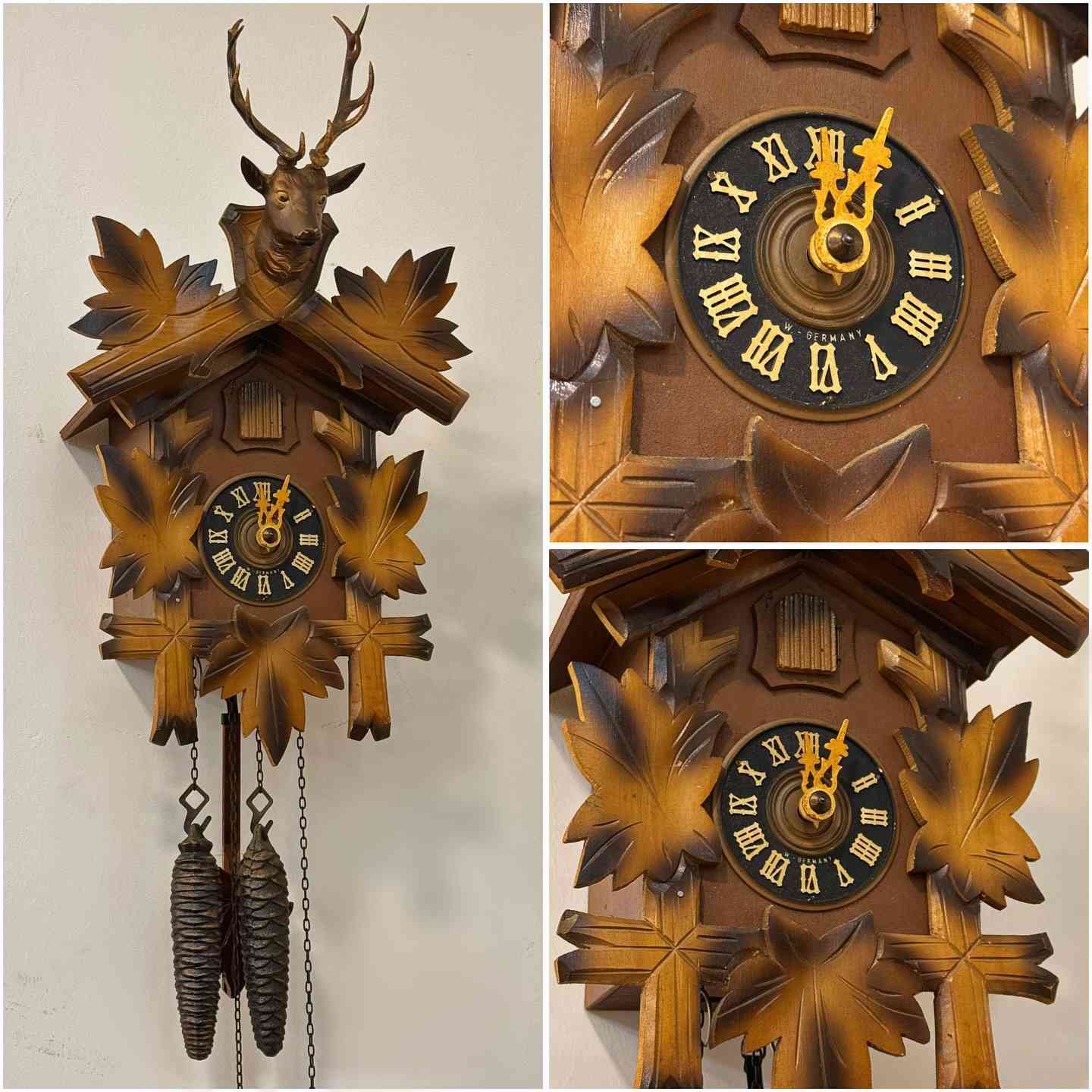 مرحبا ساعة كوكو الالمانية الشهيرة..
دق كل راس ساعة ونص نص، نظيفة جدًا صراحة وتشتغل بشكل ميكانيكي مدى الحياة من دون باتريات وكلش حلوة بس انا منجبرة ابيعها.. 

سعرها ١٥٠ مشتريتها اغلى صراحة بس مستعجلة.


**إذا كنت صاحب هذا الإعلان وتريد حذفه لأي سبب، رجاءا أرسل رسالة إلى الدعم الفني**