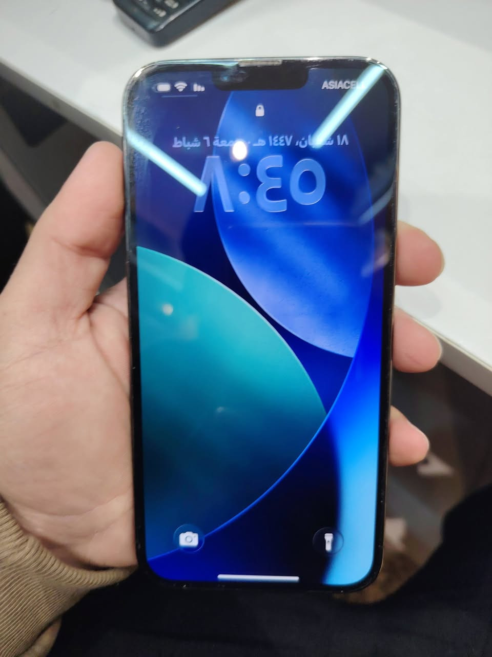 السلام عليكم 
ايفون 13برو ماكس 
ذاكره 256
نضيف حيل 
بطاريه 84
مامفتوح وتر بروف
***********
