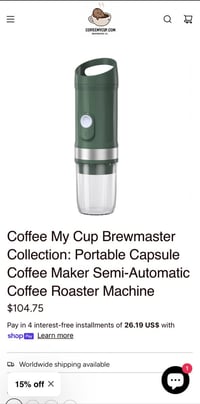 محمولة • كبسولات • ٢٠ بار