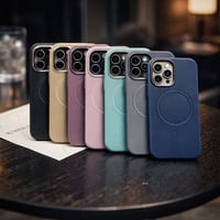 غلاف جلدي فاخر • دعم MagSafe • الفرات زويه