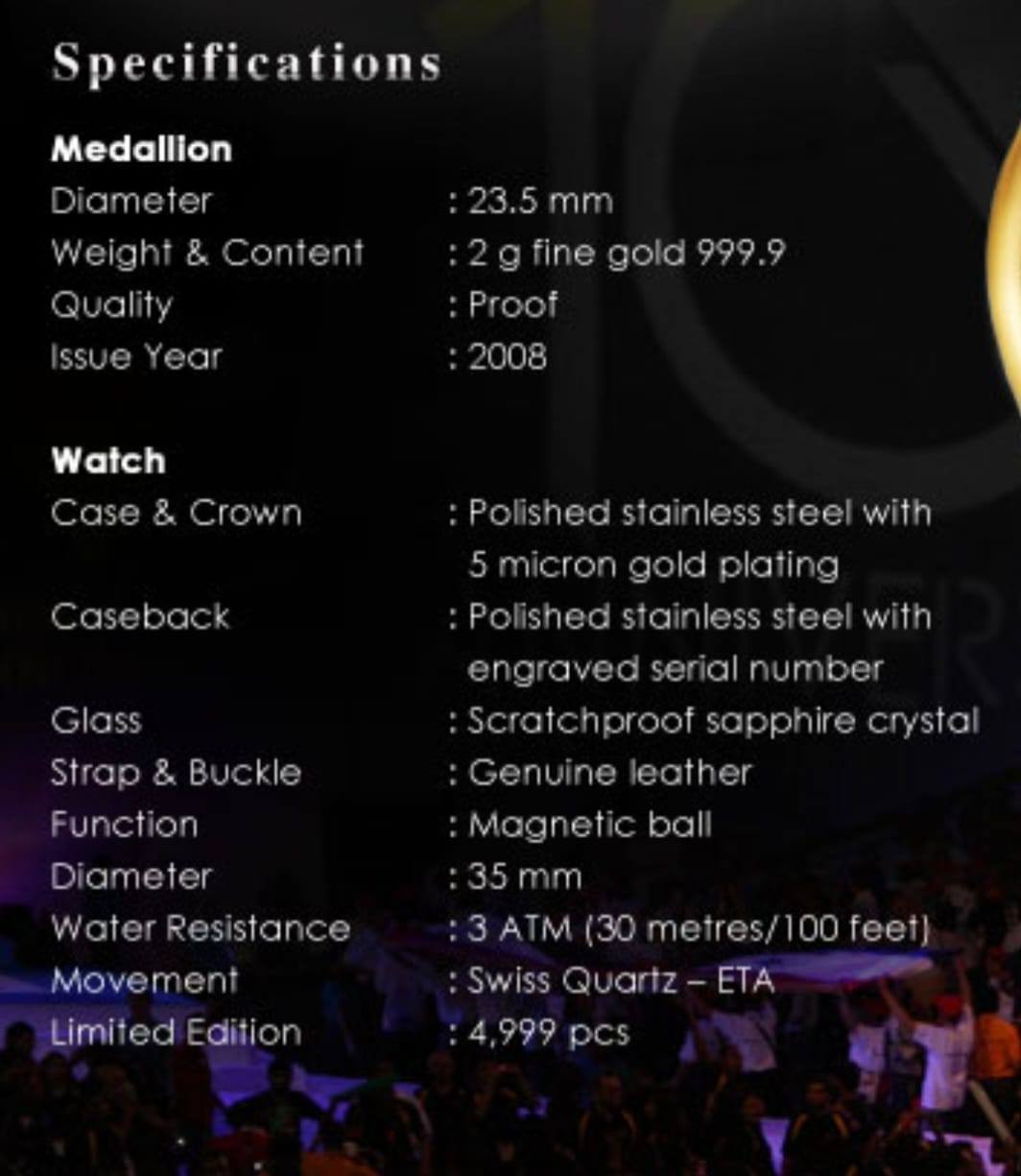 ساعة شيروز
CHAIROS
انتاج شركة
Bernhard H. Mayer
برنارد اج ماير  
المانية الصنع
طلاء ذهب 
مينة ذهب عيار ١٨ 
سير جلد طبيعي 
نضام صجمة وليس ميل 
لمتد ادشن من مجموع  4999 قطعة
تسلسلها 147
السعر 2500 $ دولار


**إذا كنت صاحب هذا الإعلان وتريد حذفه لأي سبب، رجاءا أرسل رسالة إلى الدعم الفني**