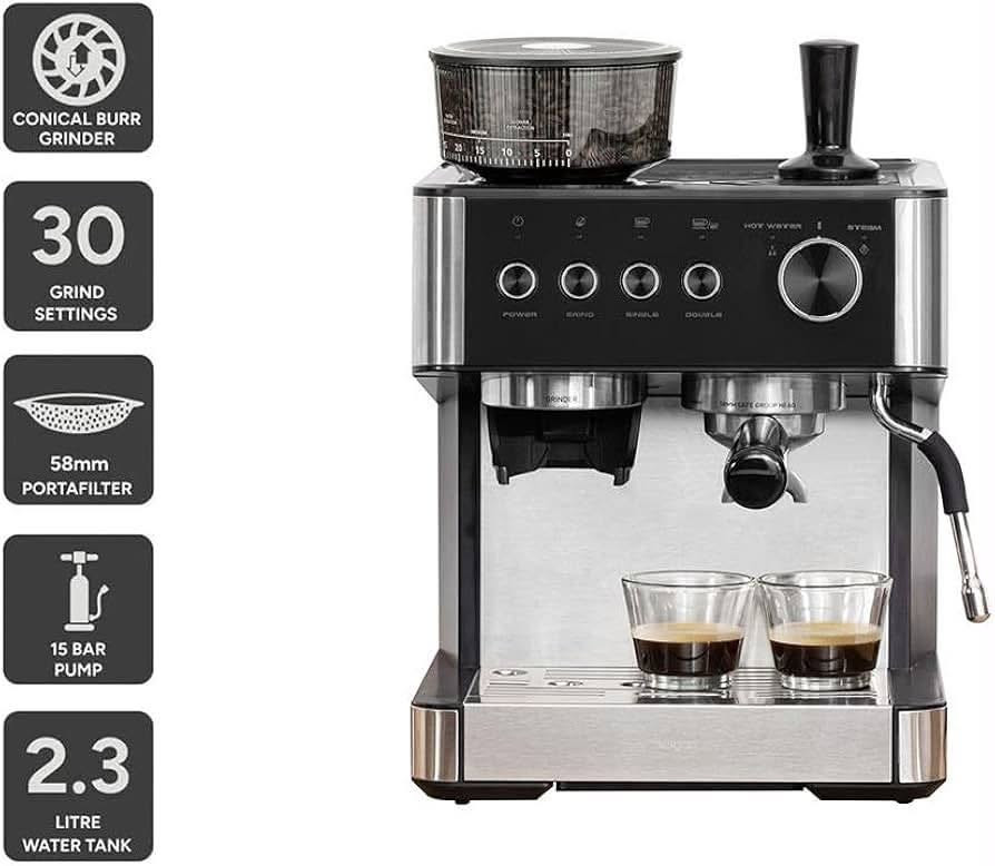 عرض خاص اخوان 🔥 230 الف فقط ⬇️⬇️
آلة تحضير القهوة Kogan Espresso Barista مزودة بمطحنة مدمجة، وتتميز بوجود مقبض التحكم بضغط البخار على الجانب الأيمن.تحتوي الآلة على أزرار تحكم واضحة للتشغيل، الطحن، وكوب واحد أو مزدوج، بالإضافة إلى موزع للمياه الساخنة.تأتي الآلة بهيكل من الفولاذ المقاوم للصدأ ومجموعة تحضير مقاس 58 ملم لتجربة قهوة احترافية في المنزل.


**إذا كنت صاحب هذا الإعلان وتريد حذفه لأي سبب، رجاءا أرسل رسالة إلى الدعم الفني**