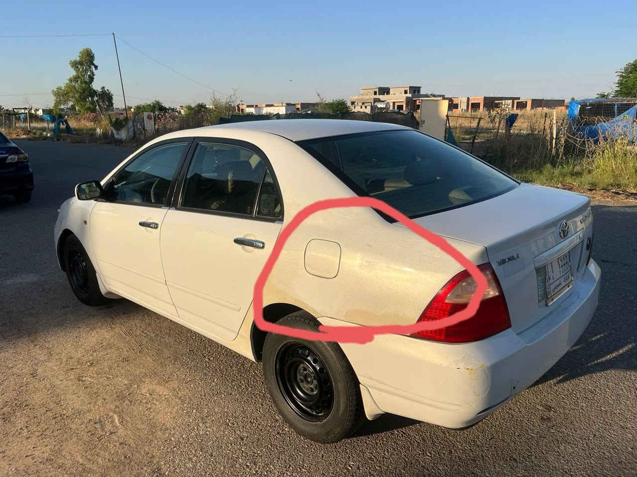 السلام عليكم.كورلا يبكاتشو محرك 18رقم كركوك مشروع وطني.سنوية 27.بطاقةبانزين صاحب الشرعي كركوك شرط التحويل .الضرر كما موضح في الصورة جاملغ خلفي صبغ .للأستفسار اتصل.***********.
