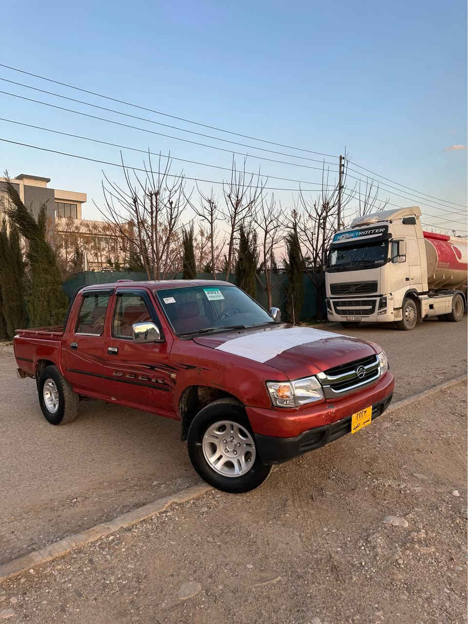 پیکاب دێر بۆ فرۆشتن 
سعر 25معامەلە 2007مەکینە بەخ 
گێر مەکینە ئەکسل شانسی بەشەرتی ١٠٠فیتەر زۆر مەزبوتە 
زۆر بە کێشە عەینەو کلاجی تازەیە
مەنەفێستی عەسلی فسفۆری خۆی هەیە هەموو وەرەقەکانی داخل بونی ماوە 
موسو براوە وەرەگەراو بەشەرت
ناو سور قولاب جام کارەبا 
ناوبۆدی نەرزیوە مال کاسبیە 
شوێن چەمچەماڵ ژم وەتساب***********
*********** شمشمل, السليمانية
