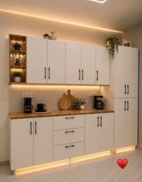 كاونتر MDF • مترين ونص • سنك ١٫٢٠م مرمر