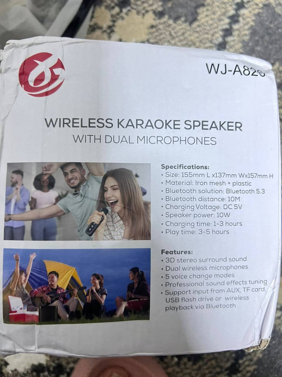 هذا الجهاز هو آلة كاريوكي محمولة ماركة SU-YOSD، موديل YS-203.يتميز بمكبر صوت Bluetooth قوي مع ميكروفونين لاسلكيين مدمجين.يدعم الجهاز طرق اتصال متعددة بما في ذلك بلوتوث، وUSB، وبطاقة ذاكرة صغيرة
السعر ب25 الف


**إذا كنت صاحب هذا الإعلان وتريد حذفه لأي سبب، رجاءا أرسل رسالة إلى الدعم الفني**