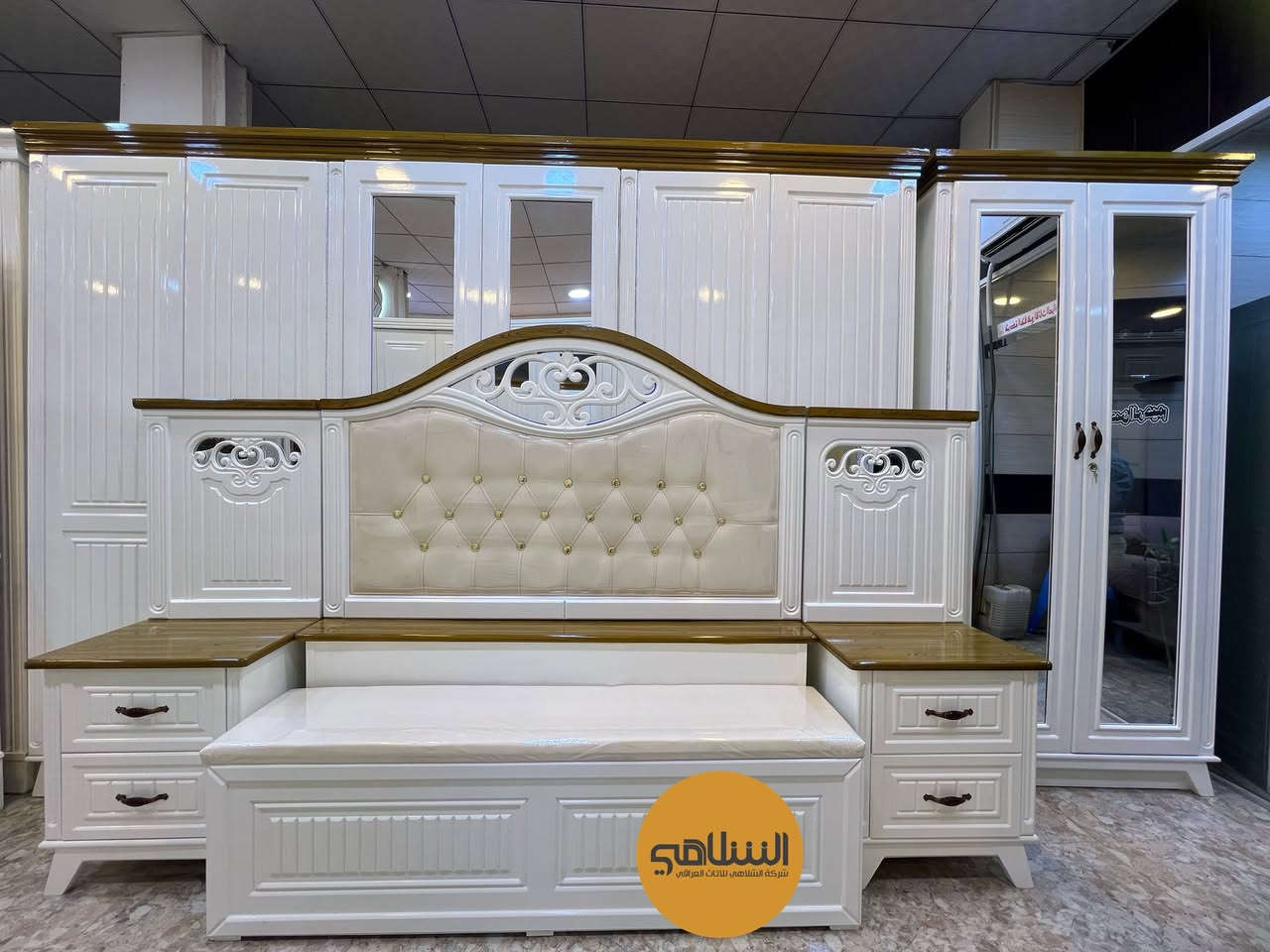 موديل نورهان

نجارة عراقية 100‎%‎ 

ضمن وجبة الدرجة الاولى

السعر 3 ملايين و400 الف 

غرفة 6 ابواب طابقين ملحق

تتكون من 10 قطع 

وجه الكنتور 12 ملم MDF

داخل الكنتور صاج طبيعي 4ملم

ظهر الكنتور چرچوبة شد براغي

قاعدة الكنتور بلوك بورد 

ارتفاع الكنتور 243سم

عرض الكنتور 327سم

عرض الكنتور مع زاوية ضلع واحد 447سم

 طابورية اضافية

شركة الشلاهي للأثاث العراقي 

العنوان محافظة واسط قضاء العزيزية قرب كراج بغداد 

خدمة التوصيل والشد مجاناً الى جميع محافظات 
العراق

خدمة استبدال الغرف القديمة بالجديدة مع الاتفاق على الفرق 

خدمة الصيانة ما بعد البيع لمدة سنتين مجاناً 

***********

***********
