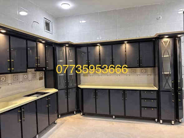 جزء من اعمالنا البسيطه 
نتمنى ان ينال اعجابكم 
داخل خارج المنيوم تركي محشه بلخشب للقوه والمتانه 
لون اسود مع لون الفيلي مع المرمر صناعي الكريمي 
اسعرنا تنافسيه ثابته 
للاستفسار عن الاسعار مراسله الصفحه او الاتصال على رقم ***********
