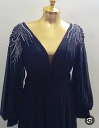 فستان شيفون • قياس ٤٨ • أسود