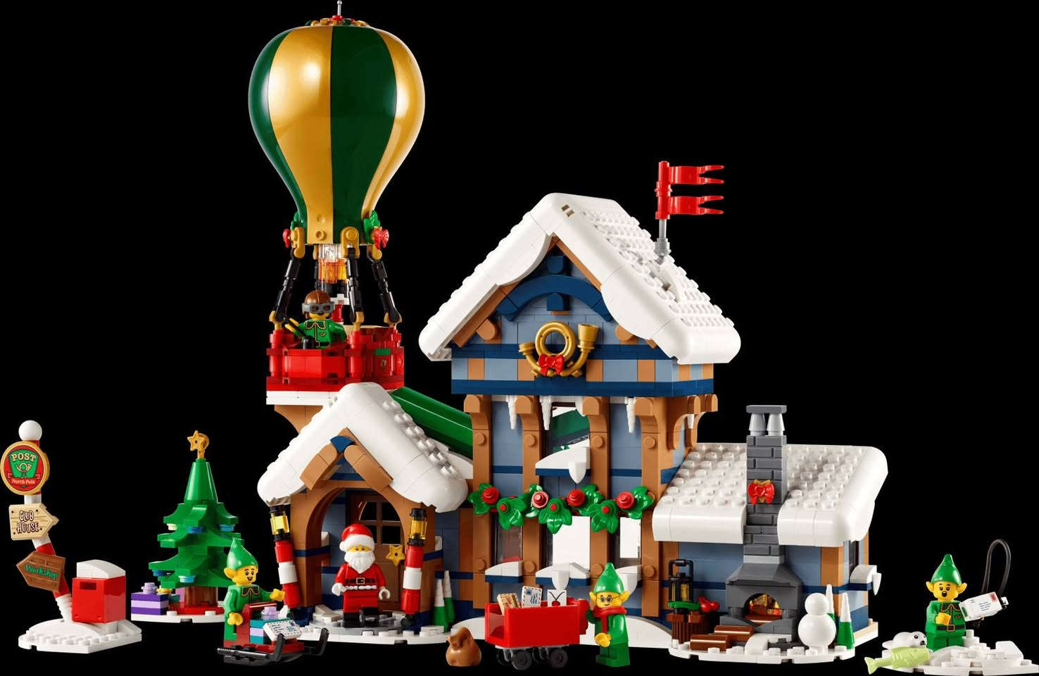 طقم ليجو مكتب بريد سانتا (LEGO Icons Santa's Post Office) الذي يحمل الرقم الكودي 10339. هذا الطقم هو جزء من "مجموعة قرية الشتاء" (Winter Village Collection) من ليجو.
عدد القطع: يتكون الطقم من 1440 قطعة.
الشخصيات: يتضمن شخصية بابا نويل (Santa) و 4 شخصيات أقزام (Elves).
المكونات الرئيسية:
مبنى مكتب بريد مغطى بالثلوج يضم 4 غرف تشمل مكتب سانتا، منطقة فرز البريد، وردهة استقبال مع آلة صنع القهوة.
منطاد هواء ساخن مزود بموقد يضيء عند الضغط على الجزء العلوي منه.
إضافات أخرى مثل شجرة عيد الميلاد، لافتة الطريق، صندوق بريد، زلاجة، ومشهد صيد في الجليد.
الفئة العمرية: مُصمم بشكل أساسي للبالغين والعائلات 
مميزات تفاعلية:
يحتوي الطقم على موقد مضيء في منطاد الهواء الساخن.
يوجد نظام لفرز الرسائل حيث يتم توجيهها إلى عربات حمراء أو خضراء


**إذا كنت صاحب هذا الإعلان وتريد حذفه لأي سبب، رجاءا أرسل رسالة إلى الدعم الفني**