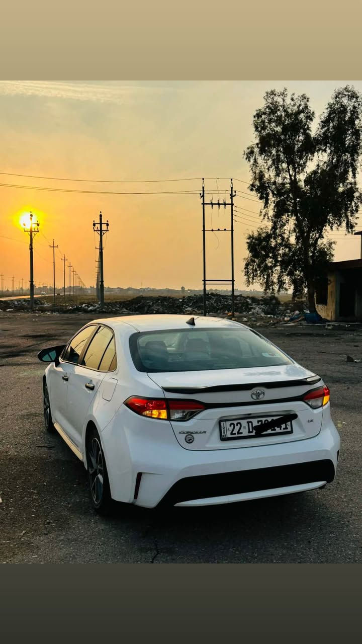 COROLLA 2020
مواصفاتLE
(ناو کریمی -ویل  کرۆم  -شاشە ئایپاد - بەگلایت لید  - ئۆتۆ هۆلد ..)
گێڕومەکینەو تەبریدو تەقەورەقەو بەشەرت
2 پارچەی بۆیاغە بێ لێدران
سەنەوی و ھەزەو ژینگەی نوێیە تاوەکو مانگی 4/2027
بەناوی خۆمە وەکالەو پەنجە مۆر بەشەرت
ژ.م:*********** أربيل, العراق
