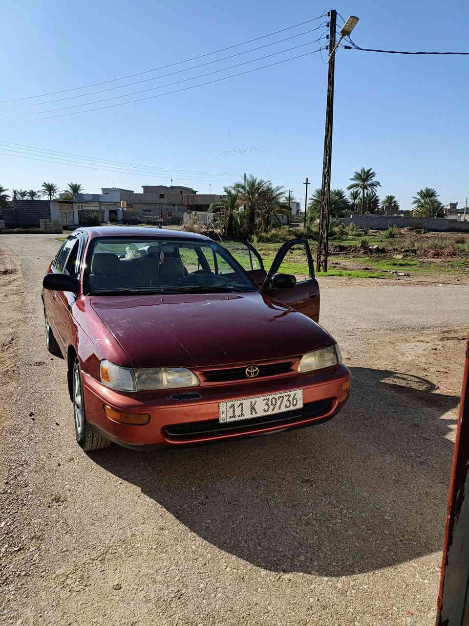 يا الله سلام عليكم كورلا لبيع 
موديل 97 أمريكي مكفوله من البجم البجم
سياره جاهزه ماذب عليه ربع 
مال 💸 جناي سعره 62 وبيه مجال قليل 
محرك كير صدر تايرات كله جديده
السياره بسمي انكليزي رقم بغداد 
جام كهربائي تقفل ع ريمود 
*********** رقمي مراوس احدث حته لو بيه حادث
