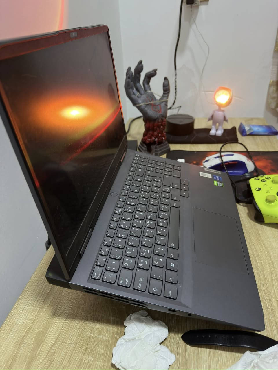 السلام عليكم للبيع
Lenovo loq 15IRX9 
المعالج I7 جيل 13
I7 13H
مساحه تخزين 512 ssd
الرامات 16GB
كرت شاشه 4050 6GB 
جهاز نظيف كلش هو وشاحنته كامل مكمل على حالة الوكاله استخدام قليل كلش 
مكاني بغداد / ***********
السعر مليون و350 وبي مجال بسيط
