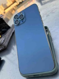 ايفون مستعمل نظيف ١٣ برو ماكس مبدل شاشه بطاريه مع الملحقات  كارتون شاح...