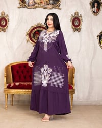 دشداشة نسائية • تطريز وستراس • قطن مراسي مصري