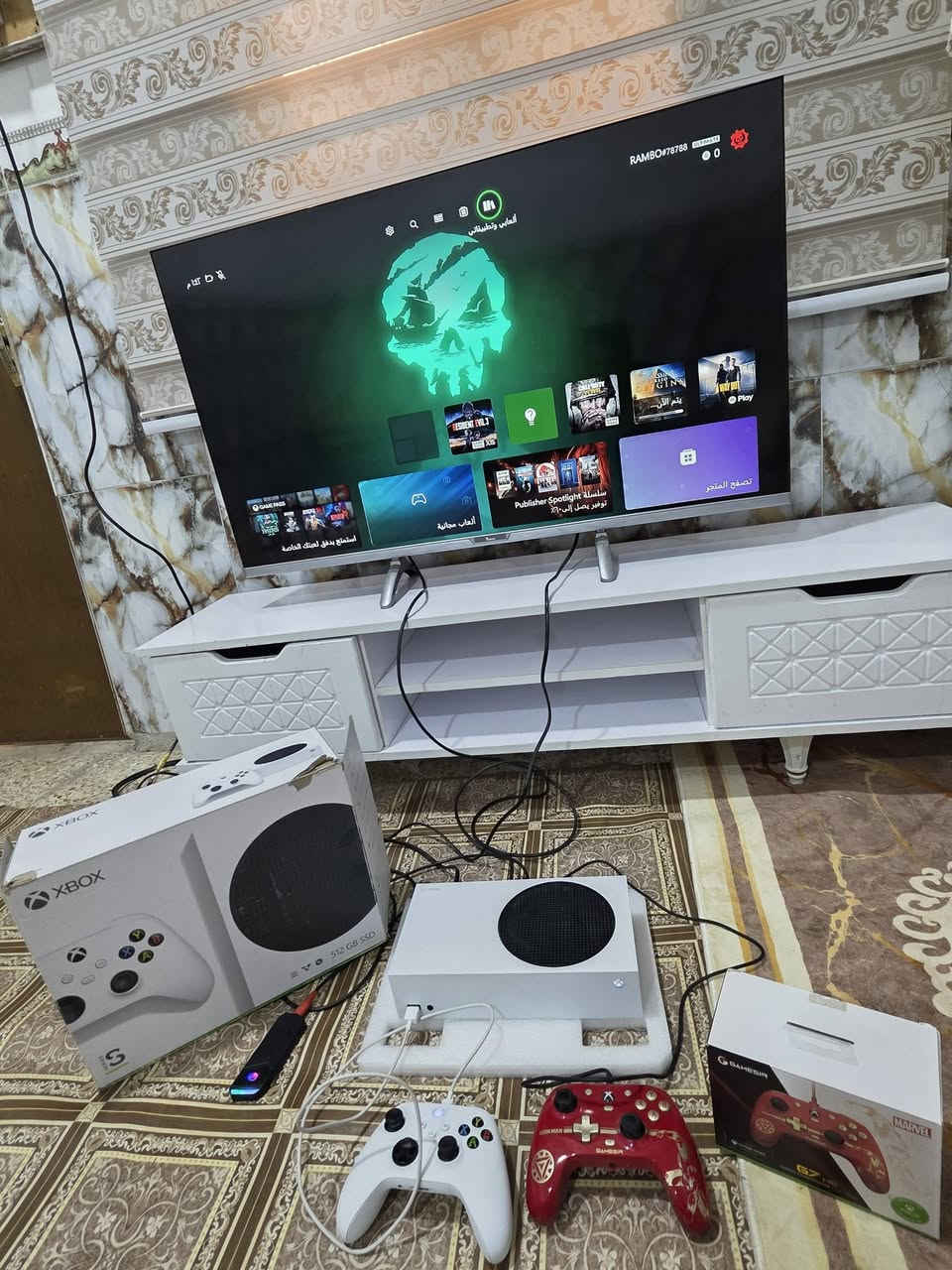 للبيع جهاز اكس بوكس سيريس اس ذاكره 512 وتم تفعيل اشتراك كيم باس (شهرين) من تاريخ 5/23 الى 7/22 مع هارد (1تيرا بايت) نوع SSD الافضل والاسرع بنقل وتشغيل الألعاب مع جوستك الجهاز الأصلي وايضا جوستك ثاني نوعيه اصليه الجهاز نظيف ما داخل تصليح ابداً مع الكارتون ومع جميع الألعاب الي تريدها سعر الجهاز 550 الف
للتواصل واتساب او مكالمه هاتفيه 
الاتصال على الرقم
***********
عنواني البصره الحيانيه قرب سوق القسم
