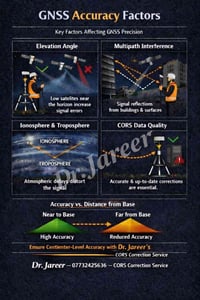 العوامل المؤثرة على دقة نظام  GNSS  دقة نظام GNSS لا تعتمد فقط على نوع...