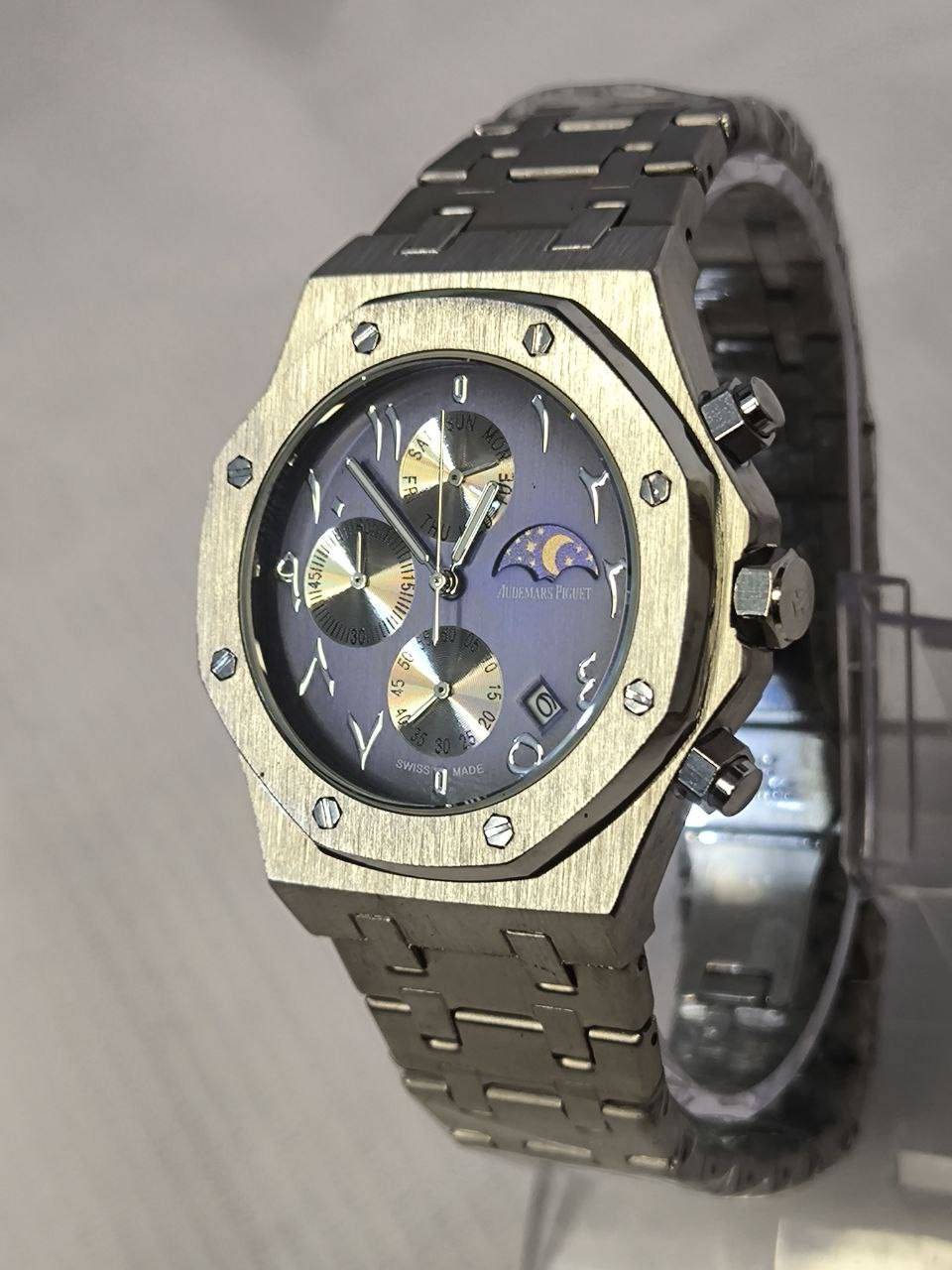 شاهد الاستوري عرض نار 🔥
اودميار AP  

تحفه فنيه تتخطى مفهوم الوقت
مكينة كوارتز كونكراف جميع (السناتر شغاله)
الميناء نيلي بتريجة بنفسجي مميز مزودة بمنفذ تاريخ 
نظام شمسي قمري شغال 
زجاج زفير مقاوم للخدش
الهيكل مصنوع من الاستانلس ستيل جودة عالية
مقاومة للماء والغبار
مختمة من كل مكان حفر
سير مصنوع من الاستانلس ستيل جودة عالية 
قفل فراشة

ملاحظة متوفره قطعة واحده فقط 

السعر :- 46 الف ع اول تم 
للحجز والاستفسار يرجى الاعتماد خاص


**إذا كنت صاحب هذا الإعلان وتريد حذفه لأي سبب، رجاءا أرسل رسالة إلى الدعم الفني**