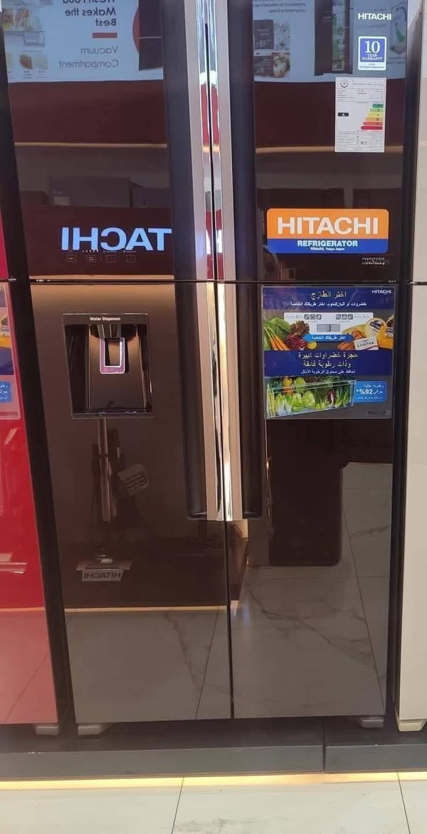 جملة+مفرد/رجع توفرت من جديد لكثرة الطلب❤️
ثلاجة هيتاشي اربع ابواب تايلندي ألمنشأ🇹🇭🇹🇭🇹🇭 
ضمان 10 سنوات صيانه مجانيه موقعي♥️❄️❄️❄️

 حجم كبير 
🎉حجم 25 قدم
4باب🎉
الارتفاع 181سم العرض 86سم العمق 70سم
الضمان 10 سنوات موقعي بداخل منزلك
بالوان مختلفه .....

فيلي ......
عسلي..
اسود...
جوزي..
ماروني...
ابيض....

ذات مواصفات عالمية
-------------
1-نضام التحكم بل عاكس
2-تبريد ثنائي المراوح
3-بدون موازن
4-التبريد الفعال عند درجة حرارة 60م
5-حافظ البرودة لمدة طويلة
6-المستشعر الحراري الاقتصادي
7-حجرة قابلة لاختيار الوضع
8-حجرة خظراوات كبيرة وذات رطوبة فائقة
9-لوحة تحكم بإضاءة LED
10-نانوتيتانيوم
11-رفوف من الزجاج المقوى
12-قالب ثلج قابل للدوران ومتحرك

للحجز والاستفسار *********** واتساب
للحجز والاستفسار *********** واتساب  

الموقع: بغداد كرادة خارج 

تتوفر خدمة التوصيل مجاني كافة مناطق بغداد ❤️
