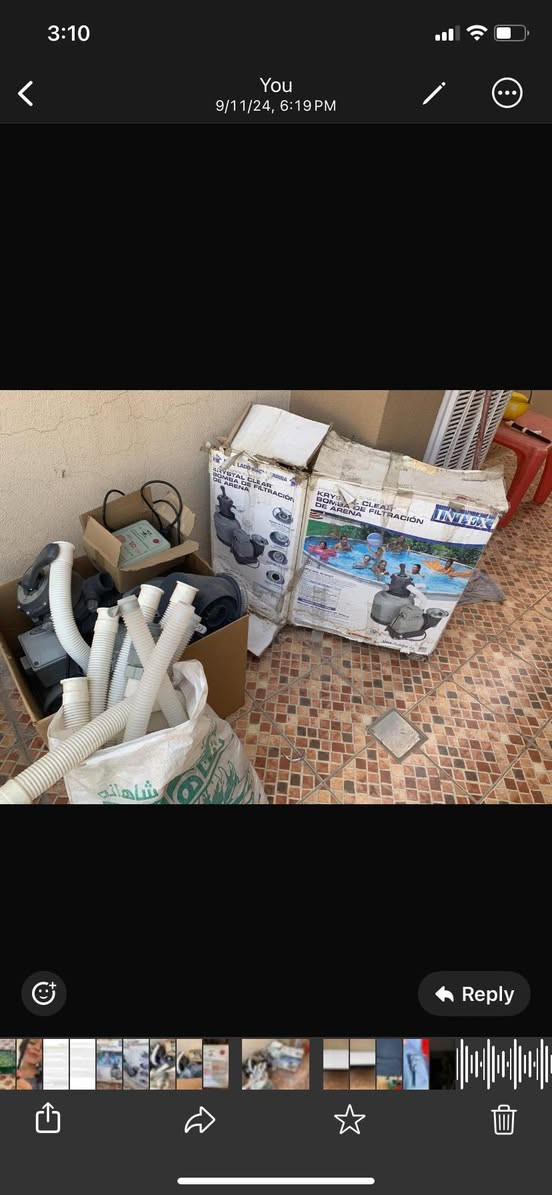 Intex Sand Filter Pump – Brand New, Never Used

For sale: Intex sand filter pump for swimming pools.
✅ Brand new, never used
✅ Still in the original box
✅ Ideal for keeping pool water clean and clear
✅ High-quality and reliable filtration system

💵 Price: $100

للبيع مضخة فلترة رملية للمسابح من Intex
✅ جديدة بالكامل ولم تُستخدم أبداً
✅ ما زالت داخل العلبة الأصلية
✅ تساعد على إبقاء مياه المسبح نظيفة وصافية
✅ جودة ممتازة وأداء موثوق

💵 السعر: 100 دولار


**إذا كنت صاحب هذا الإعلان وتريد حذفه لأي سبب، رجاءا أرسل رسالة إلى الدعم الفني**
