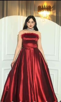 فستان خطوبة • ماروني • مستعمل مره