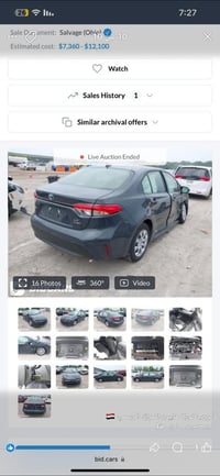 اخوتي كورله أمريكي موديل ٢٥ هايبرد  سياره حادث خفيف جاملغ وبرع باب عكس...