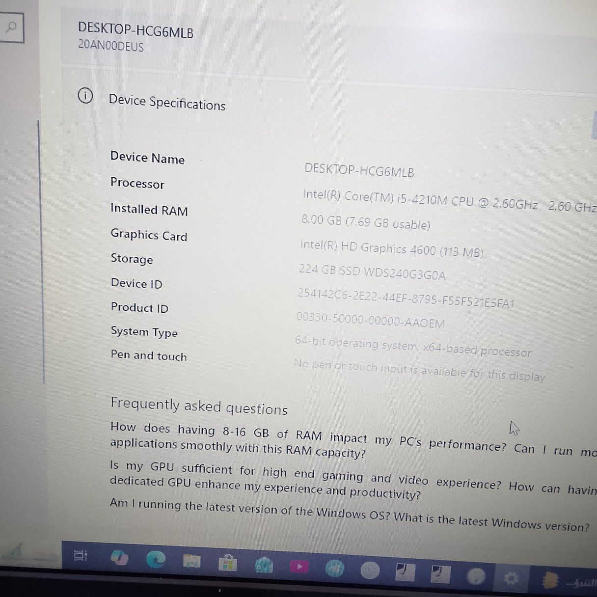 للبيع لينوفو 
لابتوب لينوفه قطعه نضيفه
المواصفات بل صوره 
المعالج كوراي5 من الجيل الرابع 
ويندوز 10 على 64 بت الحديث 
الرام 8
الهارد 256ssd السريع 
كرت شاشه 2 
بل شحن تصفح يطول عندك ساعاتين 
بل العاب ساعه 
بطاريه جديده 
السعر 170 الف بي مجال مكان موصل 
كيبورد عربي انكليزي كامره بي 
منافذ USB4
منفذ تجدي ام اي
بي سيدي للقراص 
حجم الشاشه14 

ويا الجهاز موس 
وشاحنه اصليه 
و الحقيبه جهاز مال بيت قطعه حلوه
شراي يتواصل بل تعليق او يتصل
***********
