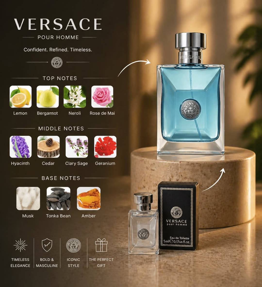 عرض العيد  رقم (1) 

3عطور حجم مني 5ml من  فيرزاجي  + 3 سامبل حجم1.5 ml 
1- دلن بلو Dylan Blue (5)ml
2-كرستال نوار Crystal noir5ml 
3- فيرزاجي بور هومPour homme (5ml)
4- ايروس بارفام Eros Parfum 1.2 ml 
5-ايروس نجم Eros Najm 
6- كرستال ايمرالد  Cystal Emerald
سعر المجموعه 20 الف فقط 
(20) الف جميله ومناسبه للتجربه والاستمتاع 
اعداد قليله للحجز تواصل دايركت


**إذا كنت صاحب هذا الإعلان وتريد حذفه لأي سبب، رجاءا أرسل رسالة إلى الدعم الفني**