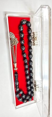 سبحه النارجين الطبيعي أصليه تطعيم 33حبه الحجم 12 الحبه السعر 25الف  تو...