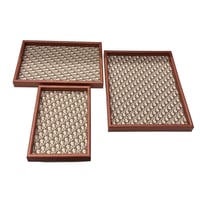 طقم صواني تقديم متعددة المقاسات للخبز والفواكه المجففة – 3 قطع  طقم صو...