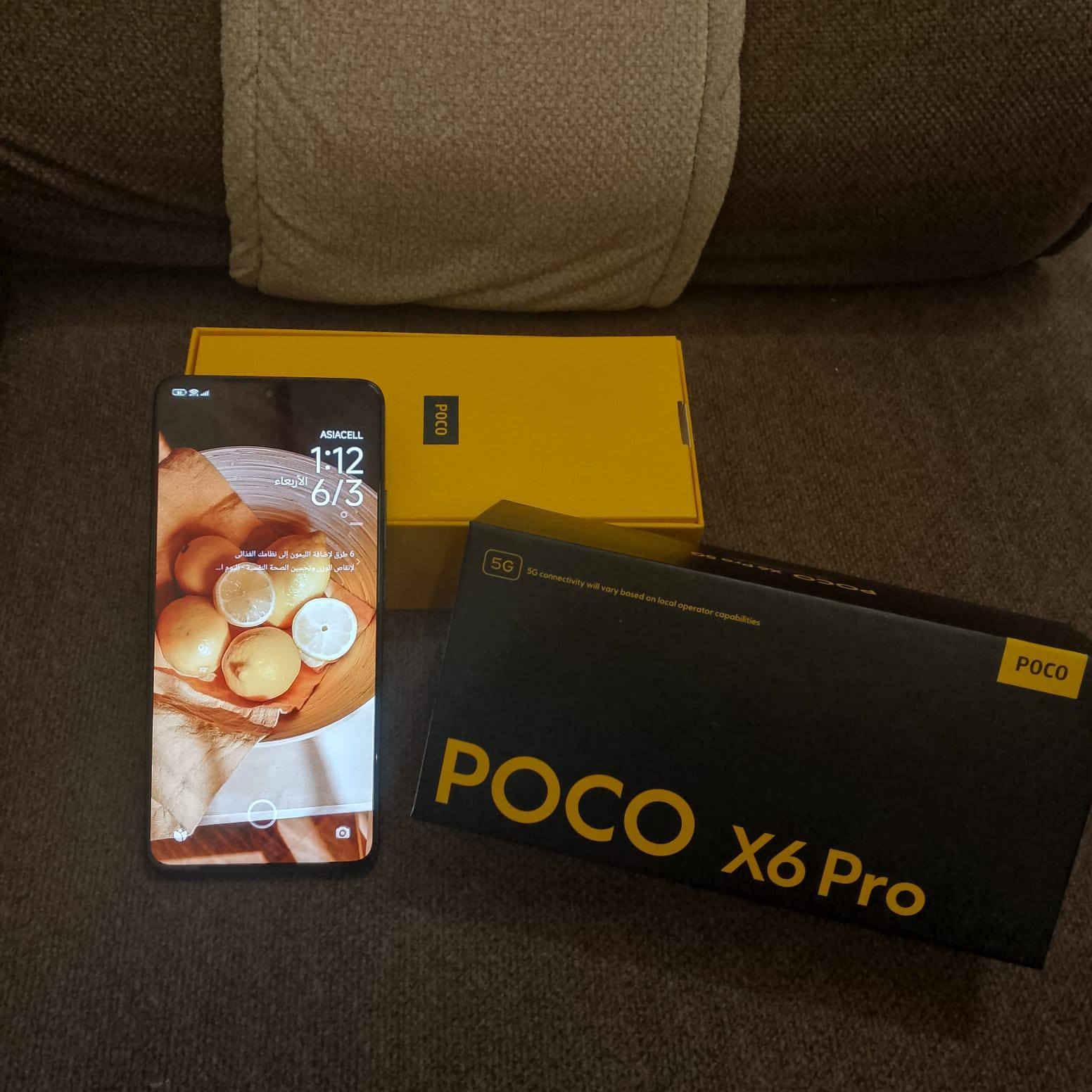 poco x6 pro
للتواصل معي واتساب : ***********
سعر موبايل 325 الف دينار
موبايل اخو جديد استعمل قليل مع نظافه 100%
ملاحظه : جهاز مع كامل ملحقاته بالكامل لكفر و شاحن و كارتون 
الجهاز Poco X6 Pro، من أقوى الأجهزة في فئته معالج Dimensity 8300 Ultra يشغل الألعاب الثقيلة مثل PUBG وCall of Duty وGenshin بسلاسة ممتازة. الشاشة AMOLED 120Hz ألوانها جميلة وسريعة جدًا والشحن 67 واط يشحن الجهاز بسرعة الجهاز محافظ عليه وما فيه مشاكل، ومناسب للألعاب والاستخدام اليومي لسنوات
