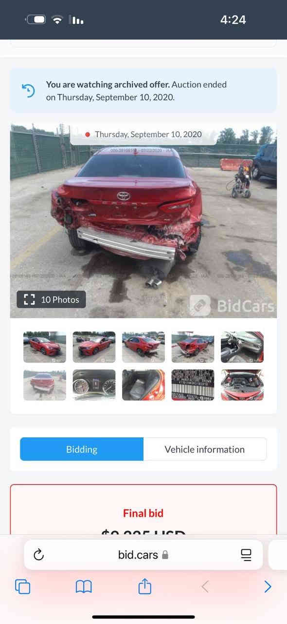 بسم لله كامري موديل19 SE بلاص أمريكي
مكينه 2500 سياره فول موصفات 
بصمة وفتحة  و إدارات ٤..
تحكمً ستيران شفتات  بسمي شرط تحويل.. ماشية٥٤...بجم كبس بدون ايرباك.. حادث خلفي صور الحادث في منشوره بية كلير من أمريكة. قطع٢ سونر مرفق.. .. تخم تاير 
كير ومكينه  تبريد كفاله
سعر  158$ وبيه مجال المكان بغداد حي العامل 
الهاتف ***********
