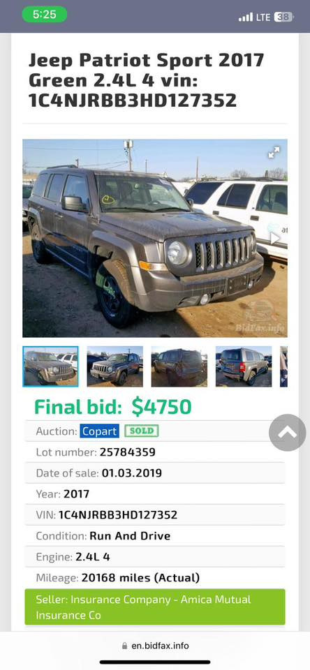 Jeeb 2017 dabll aksll makia gawaray mrxub  mwasafat jam karaba,awena hitar, ta7did swr3a,gerw u makinau tabrid ba shart hich masrafi nya u taya tazaya bo paywandi krdn ***********
باتريوت. 2017. 4ويل. بجم كبس رقم. سنويه جديد
كير ومكينه. وتبريد. مكفوله. بدون. اي نقص سياره جاهزه. سعر 128
