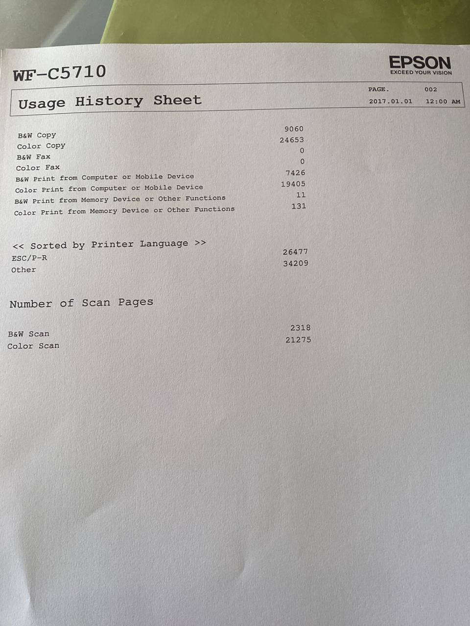 للبيع ابسون ٥٧١٠ الغنيه عن التعريف العداد مرفق بالصور ***********
