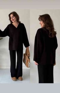 سوت نسائي • تريكو 3 خيط • فري سايز