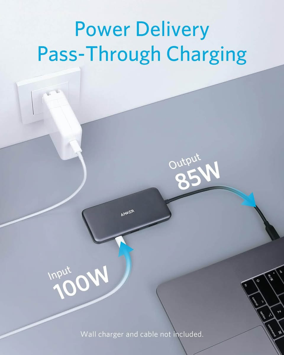 Anker A8346 USB-C Hub Premium 7-in-1
أهم المميزات
منفذ شحن USB-C PD: يدعم شحن طاقة ممررة (Pass-Through) تصل إلى 100 واط إدخال (يستهلك المحور 15 واط لتشغيله، ويضخ 85 واط صافية لشحن الحاسوب). تنبيه: هذا المنفذ مخصص للشحن فقط ولا يدعم نقل البيانات أو عرض الفيديو.
منفذ بيانات USB-C: مخصص لنقل الملفات بسرعة تصل إلى 5 جيجابت في الثانية.
منفذا بيانات USB-A 3.0: لدعم الملحقات التقليدية (الفأرة، لوحة المفاتيح، الفلاش ميموري) بسرعة نقل تصل إلى 5 جيجابت في الثانية.
منفذ HDMI: يدعم بث وعرض الفيديو بدقة تصل إلى 4K بمعدل تحديث 30 هرتز.
قارئ بطاقات ذاكرة مزدوج: يشمل فتحة لبطاقات SD القياسية وأخرى لبطاقات microSD، ويدعم سرعة نقل بيانات تصل إلى 104 ميجابايت/ثانية


**إذا كنت صاحب هذا الإعلان وتريد حذفه لأي سبب، رجاءا أرسل رسالة إلى الدعم الفني**