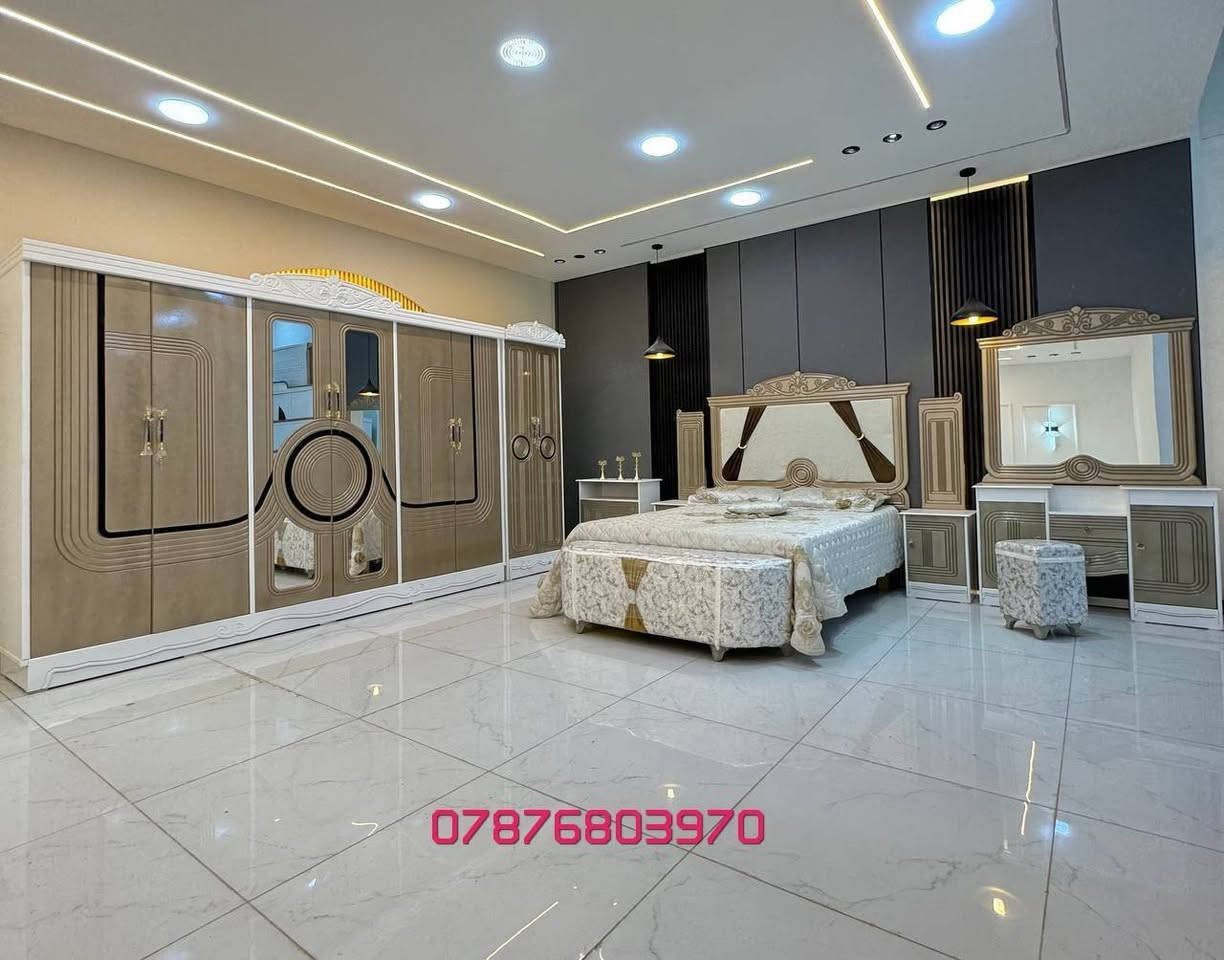 ✨ غرف نوم عراقية فاخرة بأجمل التصاميم وأفضل الأسعار ✨
***********
***********
***********

🔹 نجارة عراقية متقنة بجودة عالية وتشطيبات راقية.
🔹 أكثر من 50 موديل مختلف يناسب جميع الأذواق.
🔹 توصيل إلى بغداد وجميع المحافظات بأجور مناسبة.
🔹 سرعة في الإنجاز وخدمة مميزة حتى باب البيت.

📌 مكونات الغرفة:
✔️ كنتور
✔️ ميز مرآة
✔️ ميز بلازما
✔️ زاوية كنتورية
✔️ سرير
✔️ تاج الجرباية
✔️ ناصي الجرباية
✔️ قواعد الجرباية
✔️ كومدين عدد (2)

⭐ الإضافات:
▪️ شازلون مقعد: 50 ألف دينار
▪️ شازلون مخزن: 75 ألف دينار
▪️ دواشك طبية درجة أولى بضمان استبدال 5 سنوات:
150 ألف دينار / 

💰 أسعار غرف النوم تبدأ من:
1,000,000 دينار إلى 1,250,000 دينار فقط

🛏️ كما يتوفر لدينا موديلات طابقين بأسعار تبدأ من:
1,800,000 دينار فما فوق

🎨 أعمال صبغ  من أجود الخامات وبأسعار متنوعة تناسب الجميع.

🚚 ويانه طلبك يوصل لباب البيت بأسرع وقت!

📞 للحجز والاستفسار:
*********** 
***********
***********

📩 يرجى إرسال صورة الموديل المطلوب  التواصل مباشرة واتساب، وسنكون بخدمتكم.
